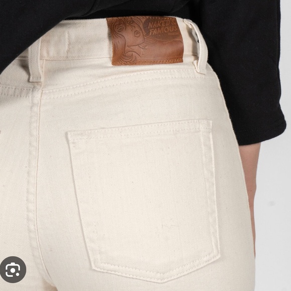 Naked & Famous natural seed denim ecru - Picture 3 of 6